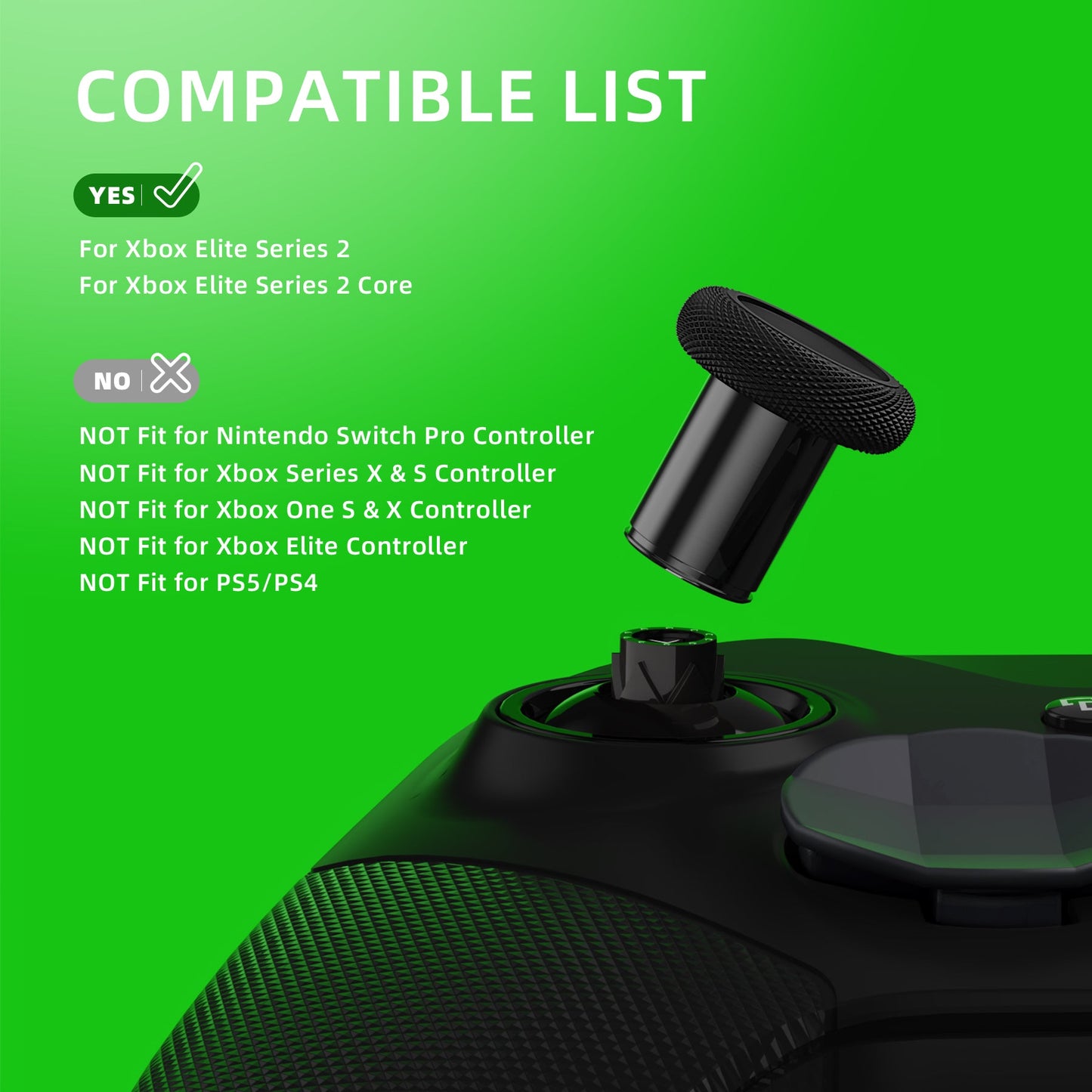 13 in 1 Component Pack Kit Replacement Metal Thumbsticks & D-Pads & Paddles for Xbox Elite Series 2 & Elite 2 Core Controller (Model 1797) - Metallic Black eXtremeRate
