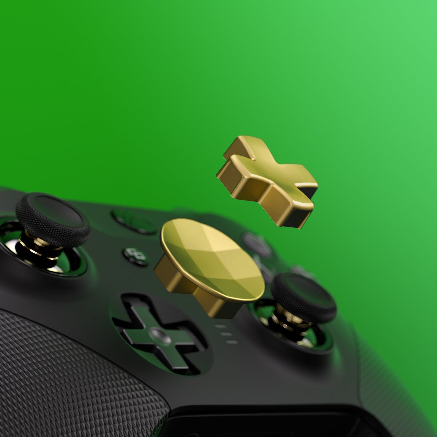 13 in 1 Component Pack Kit Replacement Metal Thumbsticks & D-Pads & Paddles for Xbox Elite Series 2 & Elite 2 Core Controller (Model 1797) - Metallic Hero Gold eXtremeRate