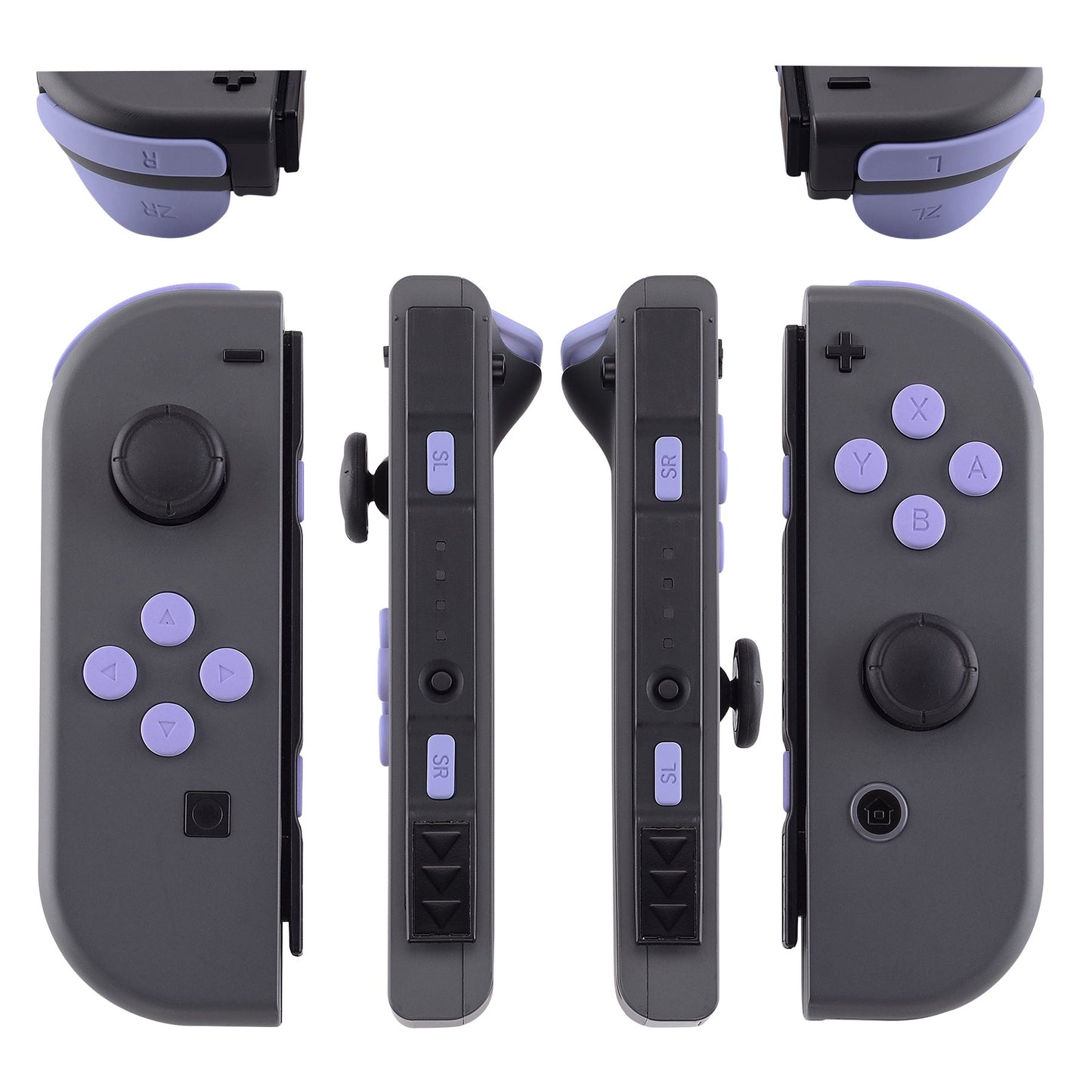 eXtremeRate Retail Light Violet Replacement ABXY Direction Keys SR SL L R ZR ZL Trigger Buttons Springs, Full Set Buttons Repair Kits with Tools for NS Switch JoyCon & OLED JoyCon - JoyCon Shell NOT Included - AJ209