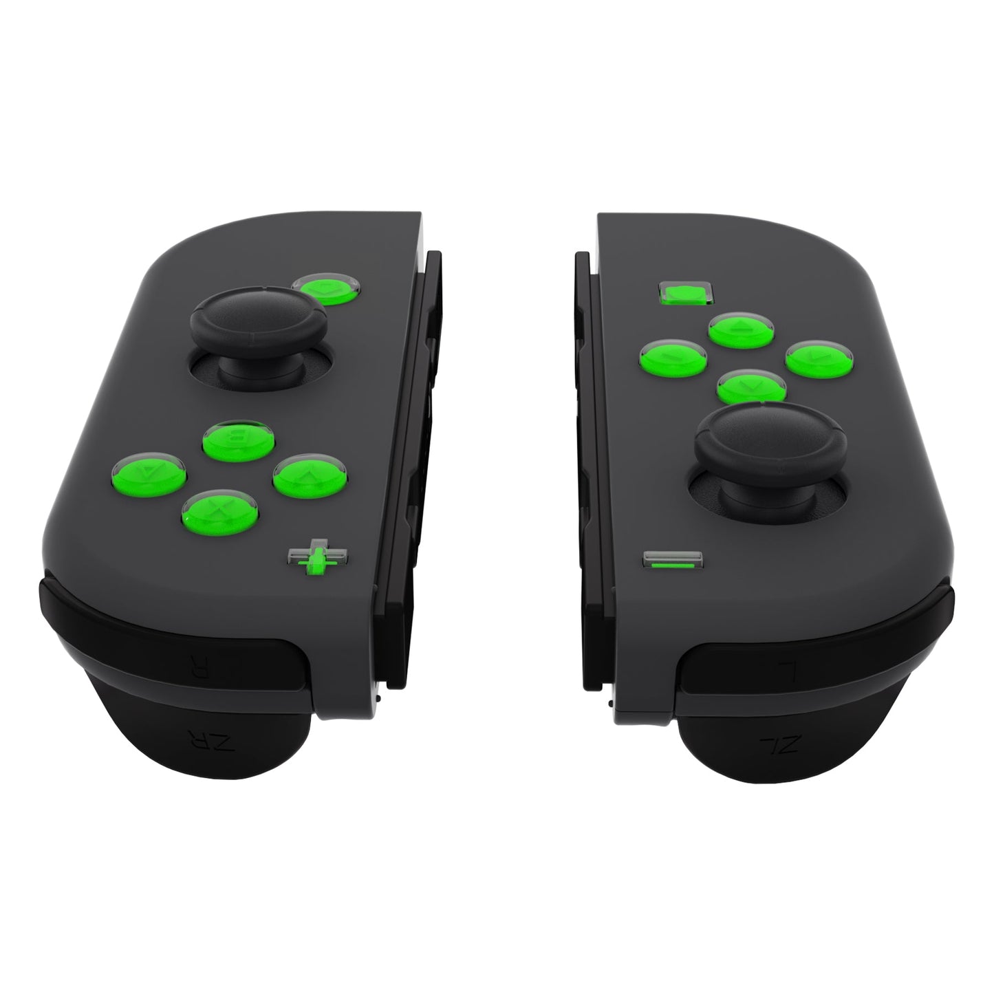eXtremeRate Retail Replacement Controller ABXY Direction Home Capture + - Jelly Buttons, Two-Tone Pale Green & Clear with Symbols Action Face Keys for Nintendo Switch & Switch OLED Joy-con - JoyCon NOT Included - AJ7004