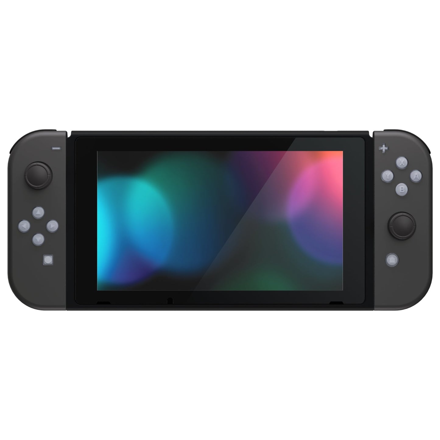 eXtremeRate Retail Replacement Controller ABXY Direction Home Capture + - Jelly Buttons, Two-Tone Pale New Hope Gray & Clear with Symbols Action Face Keys for Nintendo Switch & Switch OLED Joy-con - JoyCon NOT Included - AJ7005