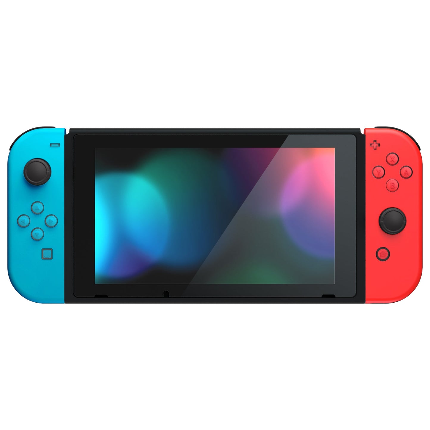 eXtremeRate Retail Replacement Controller ABXY Direction Home Capture + - Jelly Buttons, Two-Tone Pale New Hope Blue & Red & Clear with Symbols Action Face Keys for Nintendo Switch & Switch OLED Joy-con - JoyCon NOT Included - AJ7010