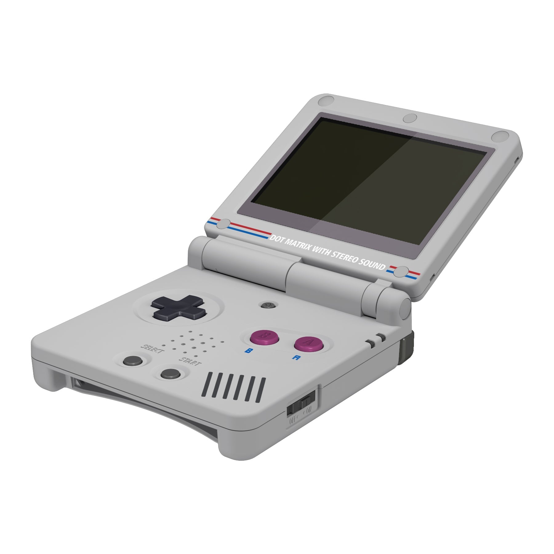 eXtremeRate IPS対応アップグレード版ゲームボーイアドバンスSP（GBA  SP）用交換フルセットシェル＆ボタン、IPSおよび標準LCD両方に対応【クラシック1989 GB DMG-01】