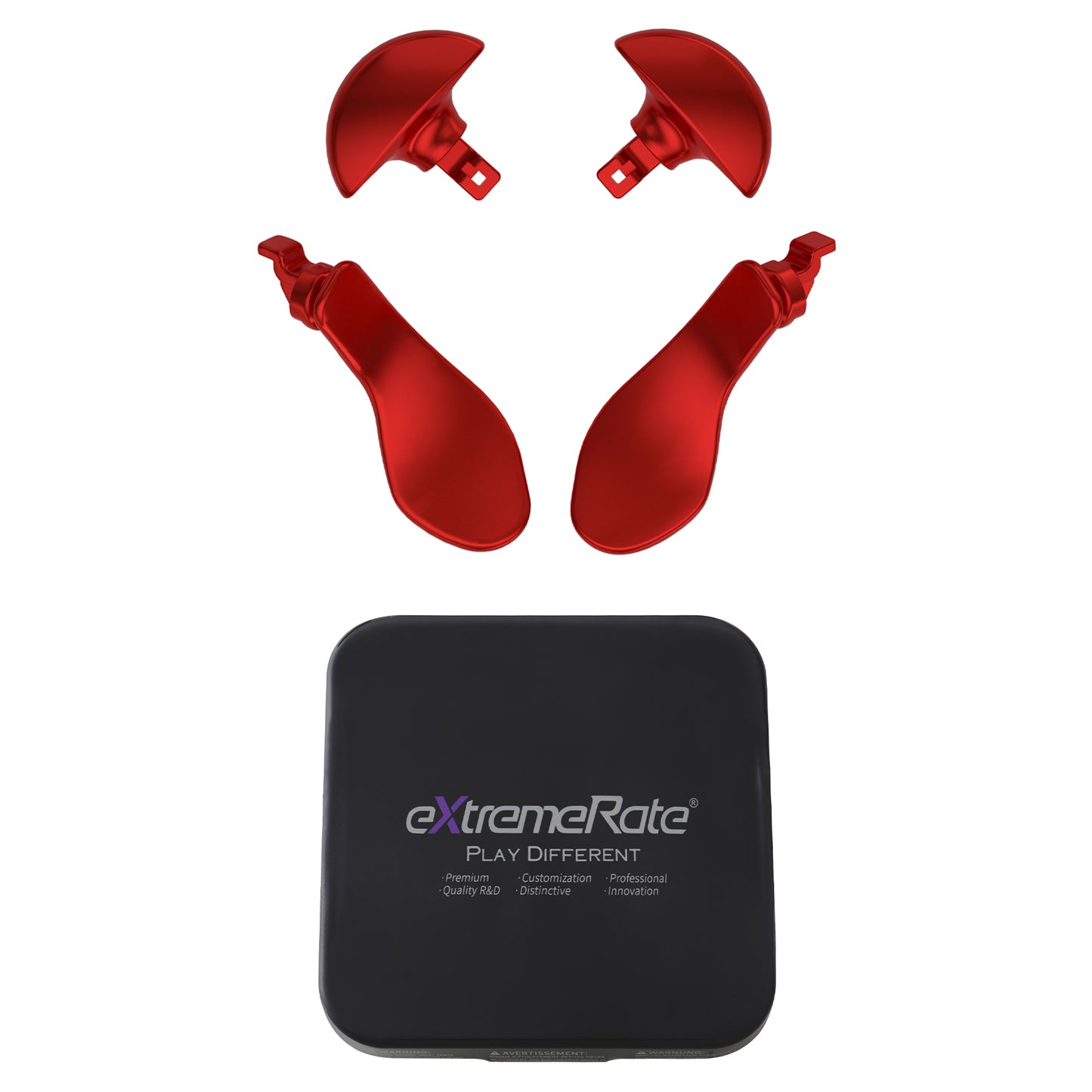 eXtremeRate PS5 edgeコントローラー対応交換式4個セット金属製バックパドル【スカーレットレッド】