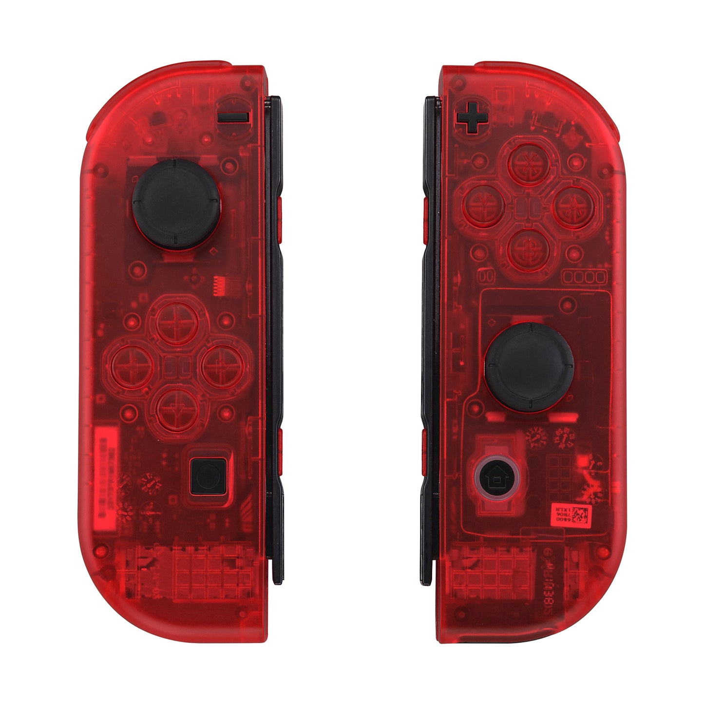 eXtremeRate NS Switch用ジョイコン交換フルセットシェルケースボタン付き【クリアレッド】