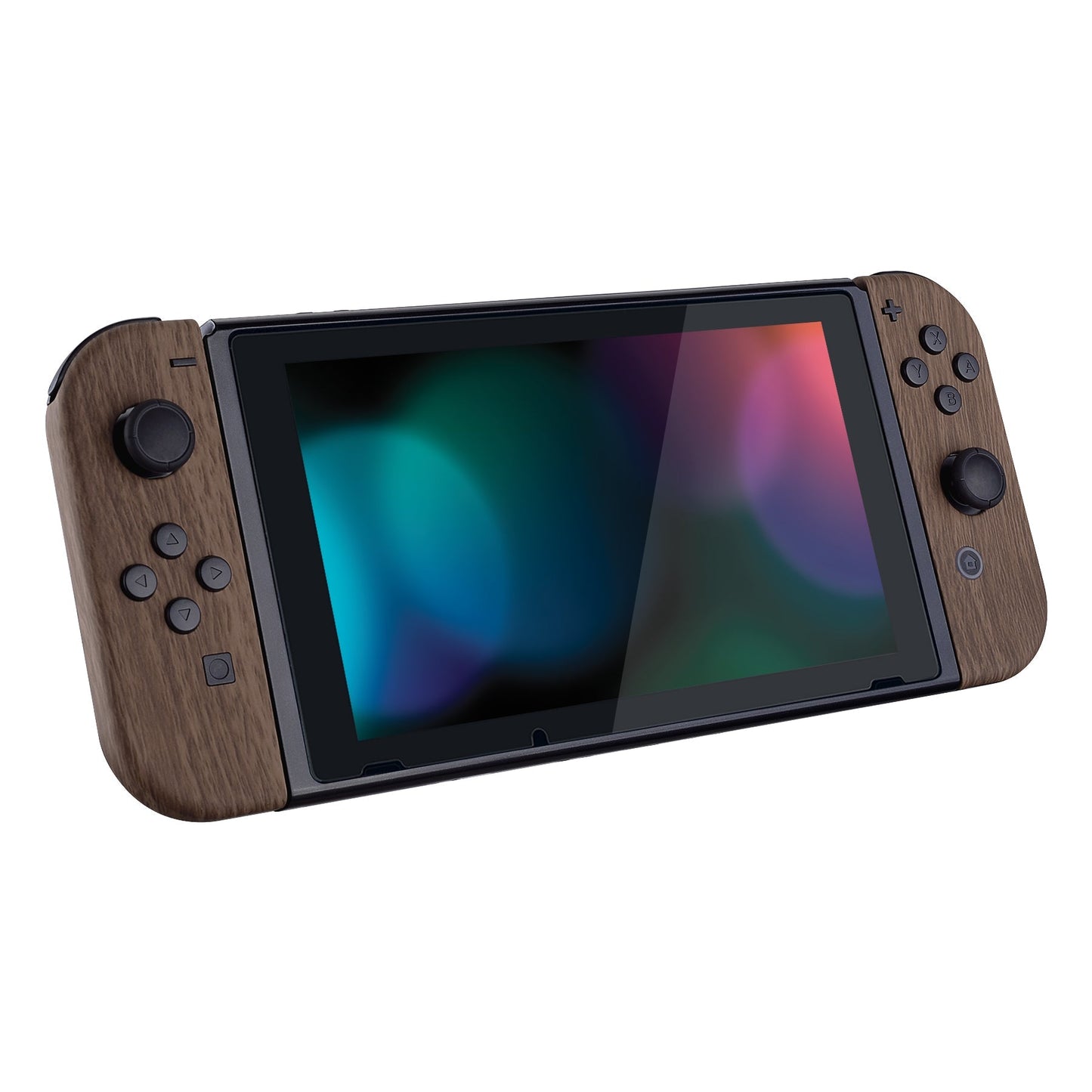 eXtremeRate Retail Soft Touch Grip Wood Grain Handheld Controller Housing With Full Set Buttons DIY Replacement Shell Case for NS Switch JoyCon & OLED JoyCon - Console Shell NOT Included - CS201
