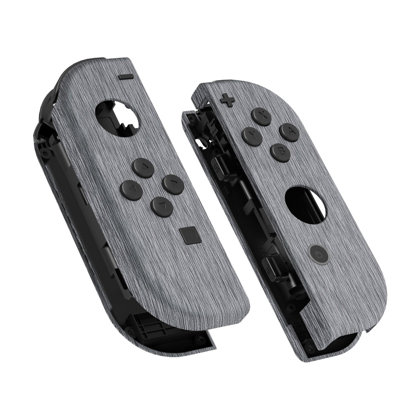eXtremeRate NS Switch用ジョイコン交換フルセットシェルケースボタン付き【ブラッシュドシルバーパタン】