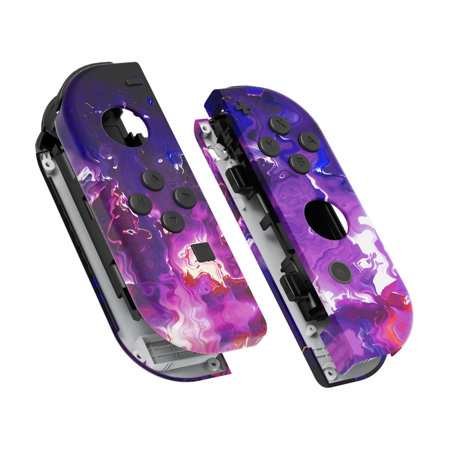 eXtremeRate NS Switch用ジョイコン交換フルセットシェルケースボタン付き【シュールな溶岩パタン】