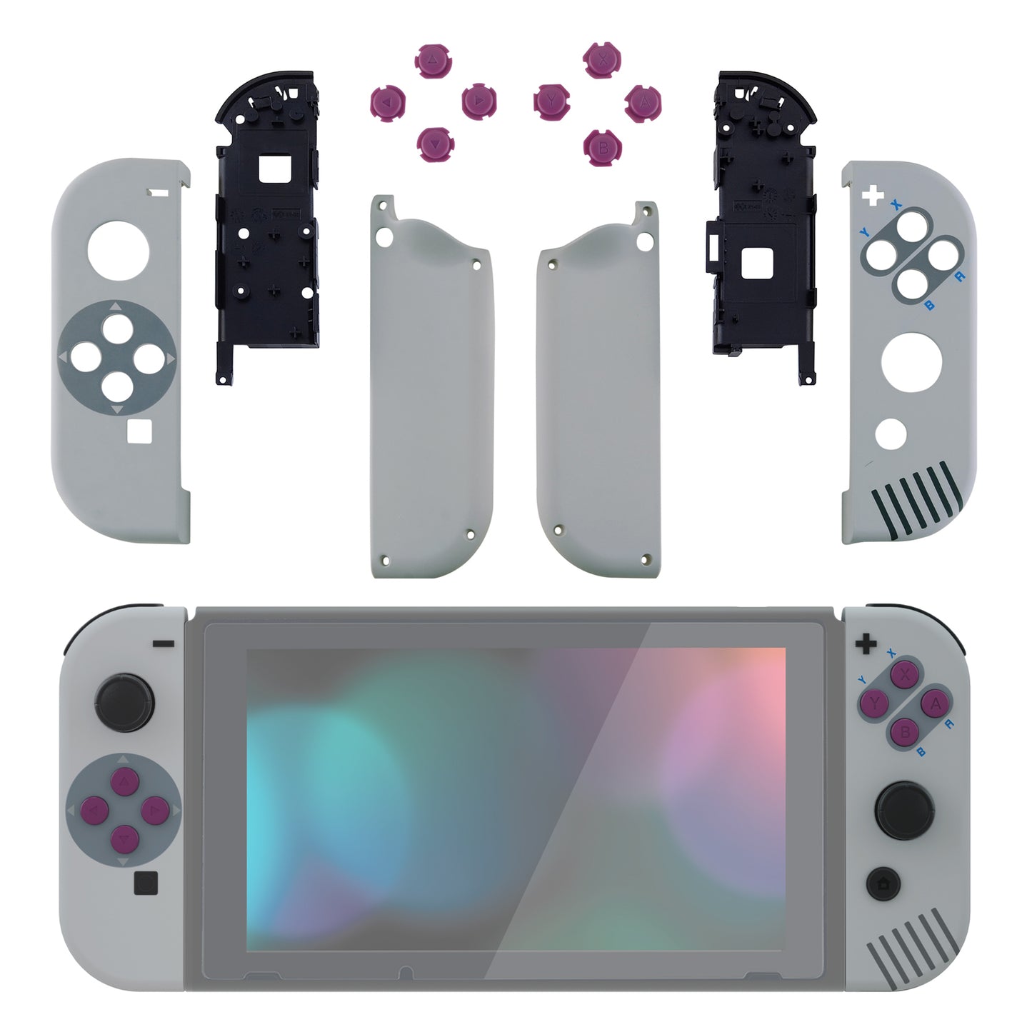 eXtremeRate NS Switch用ジョイコン交換フルセットシェルケースボタン付き【クラシック1989 GB DMG-01】