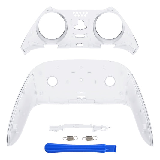 eXtremeRate PS5 edgeコントローラー対応交換対応用トップ&ボトム装飾トリムシェル【クリア】