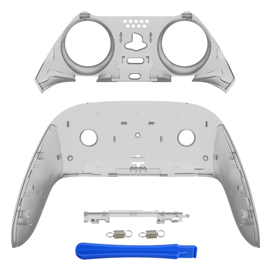 eXtremeRate PS5 edgeコントローラー対応交換対応用トップ&ボトム装飾トリムシェル【クリアブラック】