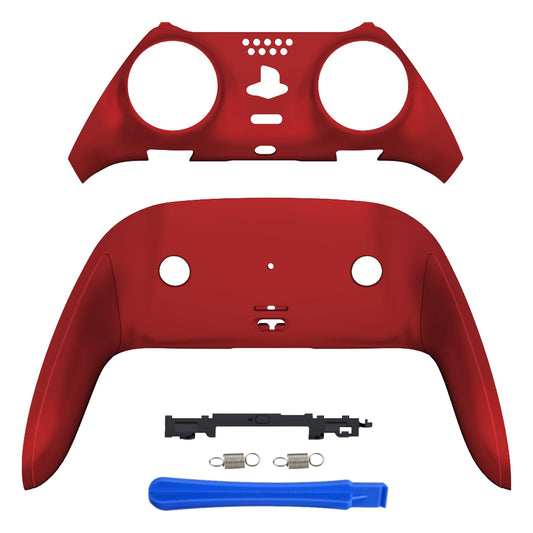 eXtremeRate PS5 edgeコントローラー対応交換対応用トップ&ボトム装飾トリムシェル【スカーレットレッド】
