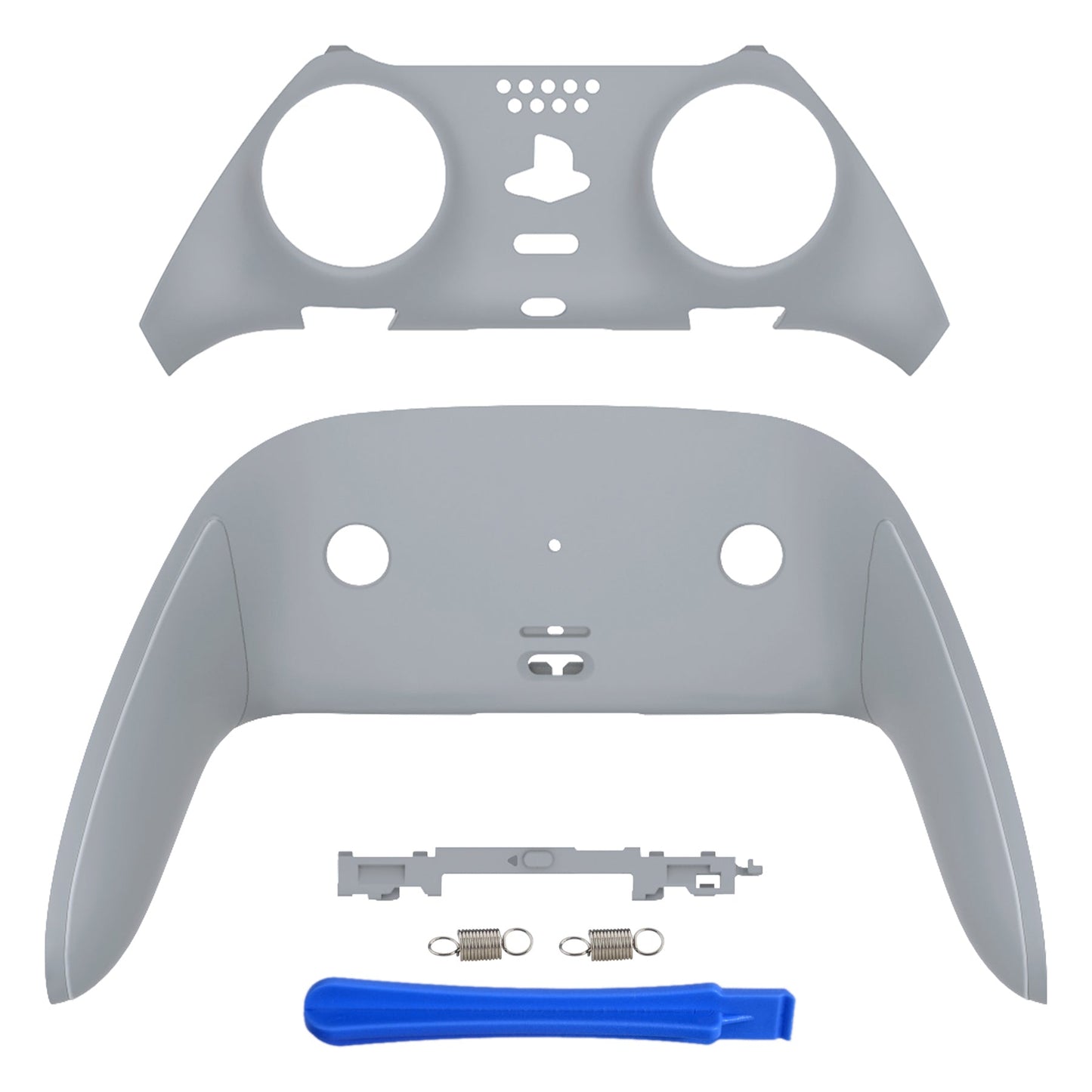 eXtremeRate PS5 edgeコントローラー対応交換対応用トップ&ボトム装飾トリムシェル【ニューホープグレイ】