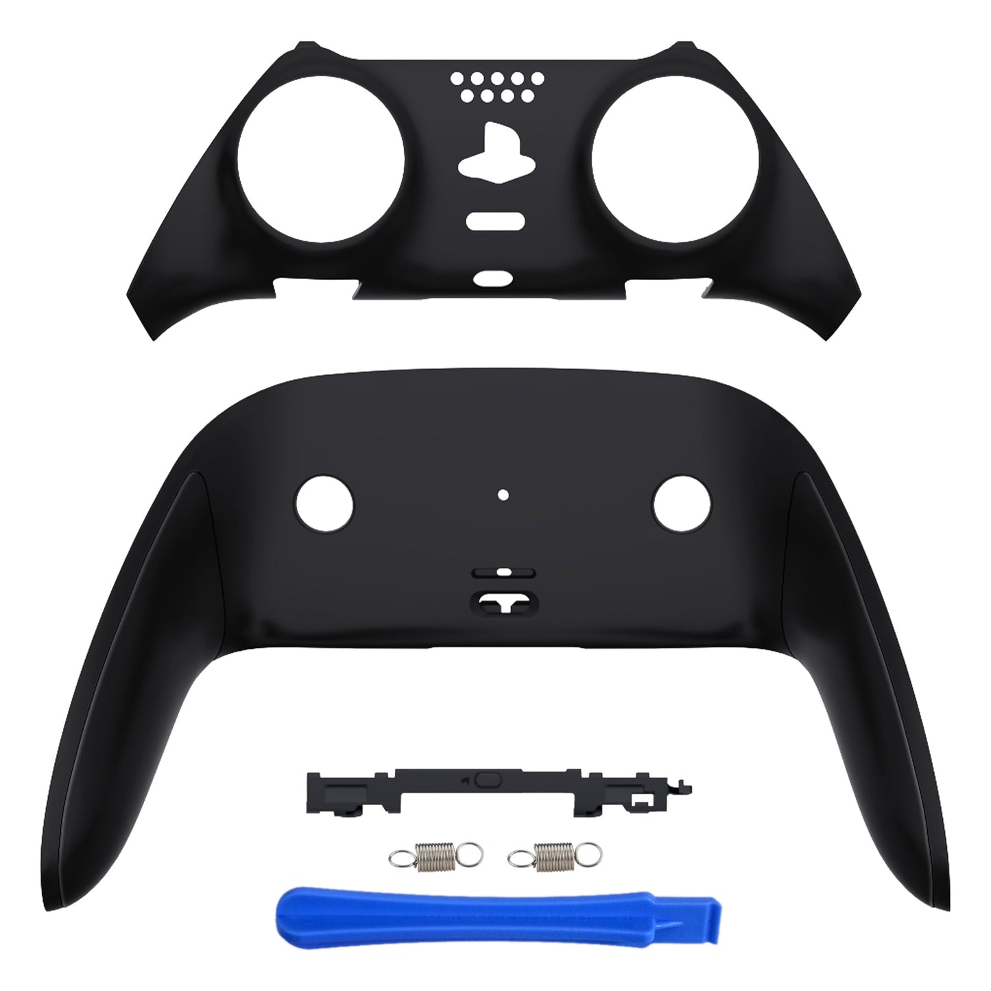eXtremeRate PS5 edgeコントローラー対応交換対応用トップ&ボトム装飾トリムシェル【ブラック】