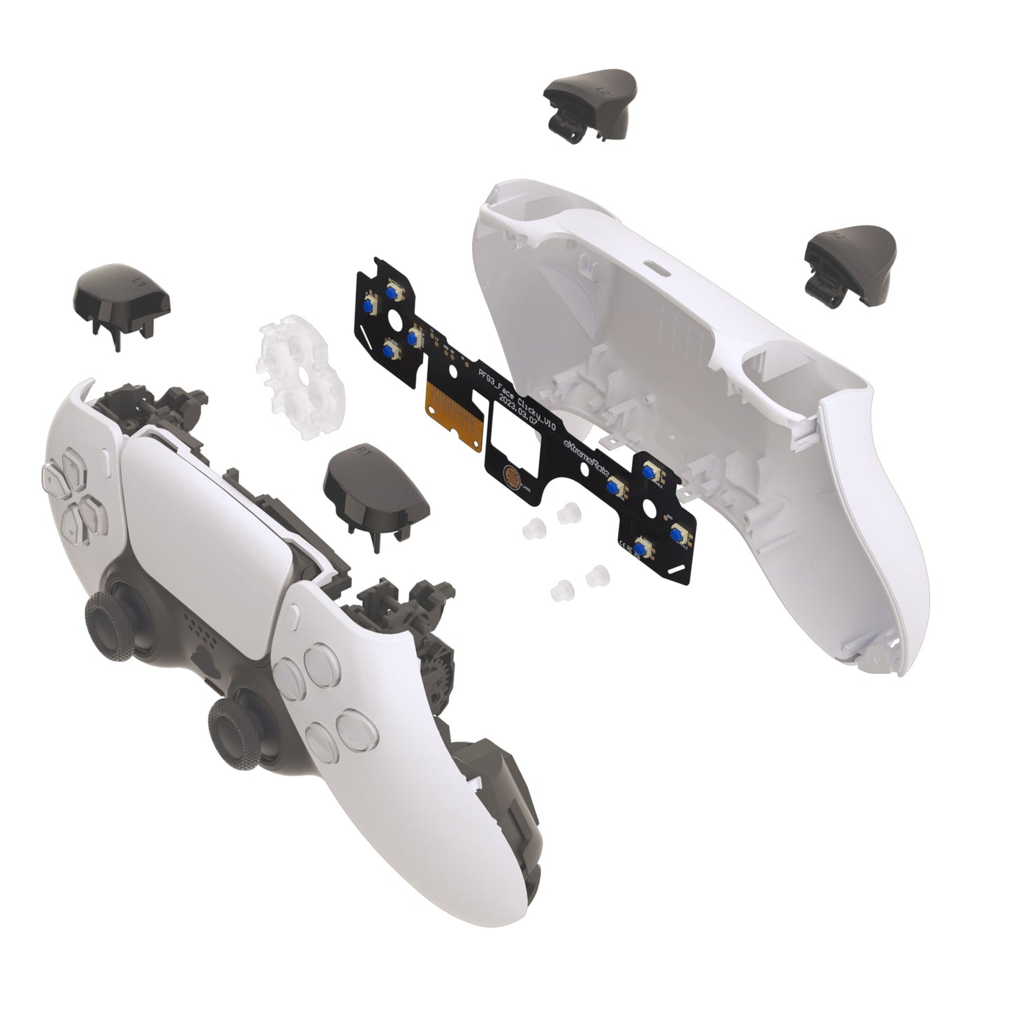 eXtremeRate Retail Custom Tactile Dpad & Action Buttons Face Clicky Kit V3 for ps5 Controller BDM-030