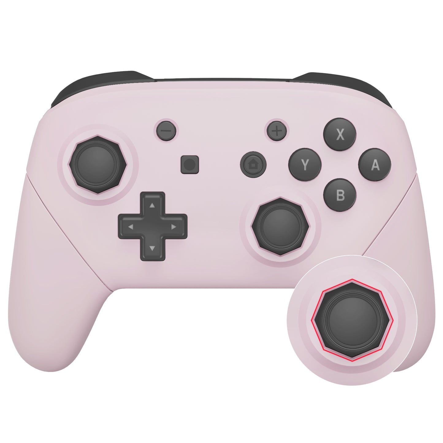 eXtremeRate Nintendo Switch Pro用 八角形ゲート付きスティックデザイン交換フルセットシェル【サクラピンク】
