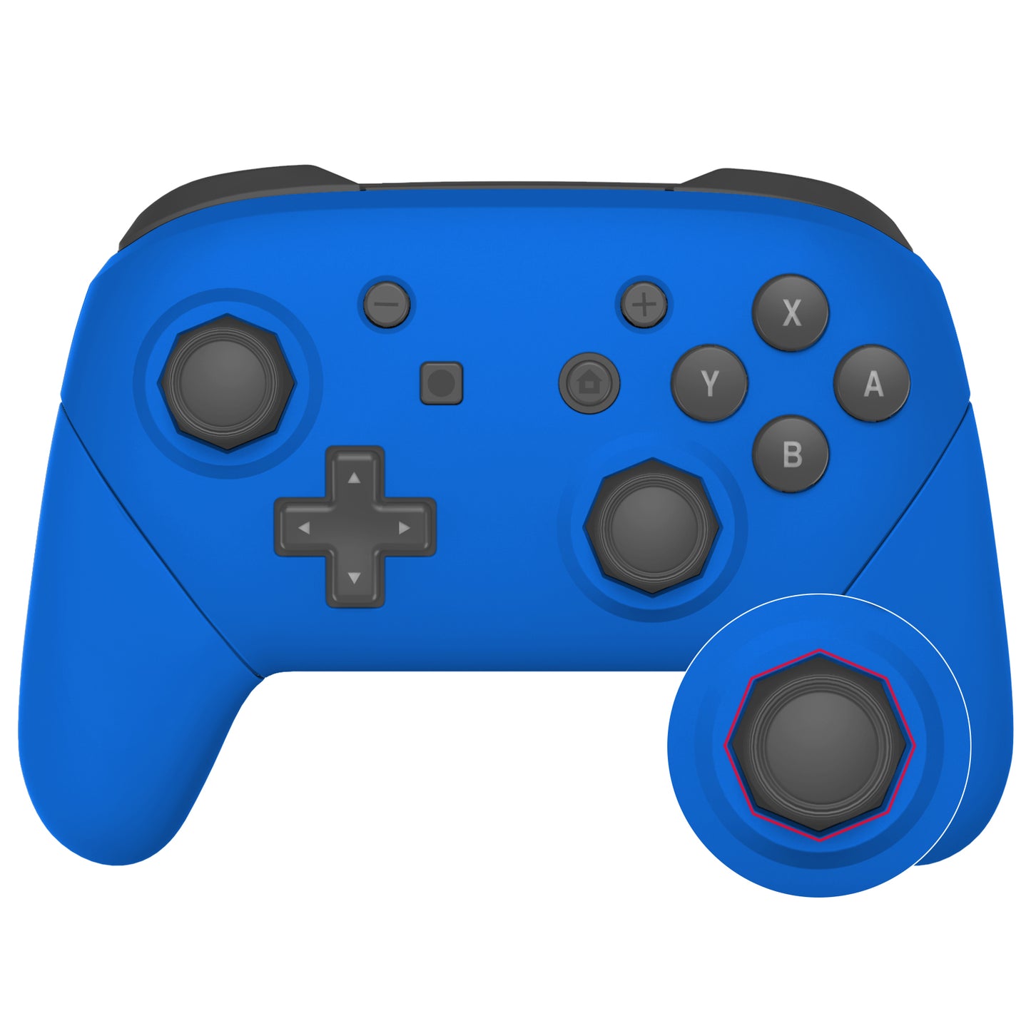 eXtremeRate Nintendo Switch Pro用 八角形ゲート付きスティックデザイン交換フルセットシェル【ブルー】
