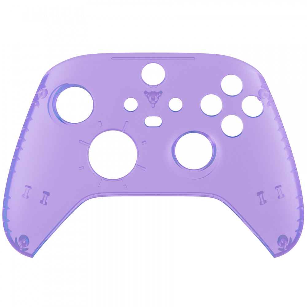 eXtremeRate Retail Replacement Front Housing Shell for Xbox Series X Controller, Clear Atomic Purple Custom Cover Faceplate for Xbox Series S Controller - Controller NOT Included - FX3M505