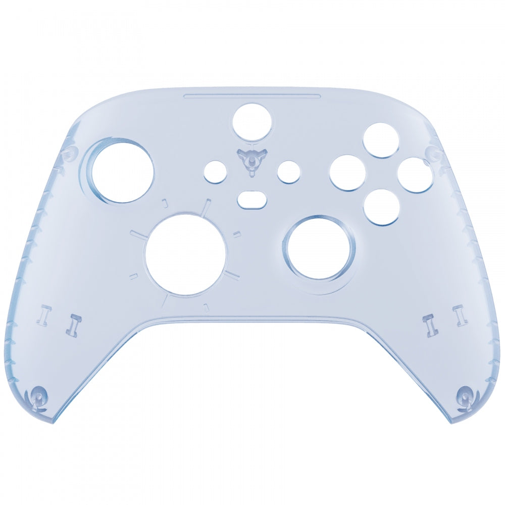 eXtremeRate Retail Replacement Front Housing Shell for Xbox Series X Controller, Clear Glacier Blue Custom Cover Faceplate for Xbox Series S Controller - Controller NOT Included - FX3M506