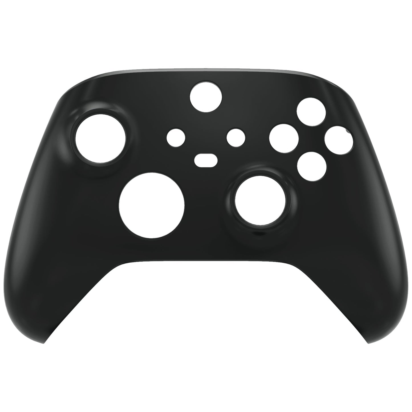 eXtremeRate Retail Solid Black Replacement Front Housing Shell for Xbox Series X Controller, Custom Cover Faceplate for Xbox Series S Controller - Controller NOT Included - FX3M508