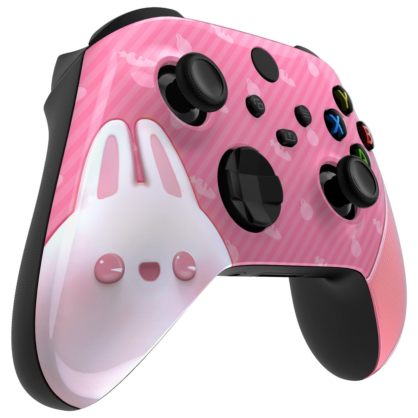 eXtremeRate Retail Easter Rabbit Replacement Part Faceplate, Soft Touch Grip Housing Shell Case for Xbox Series S & Xbox Series X Controller Accessories - Controller NOT Included - FX3T167