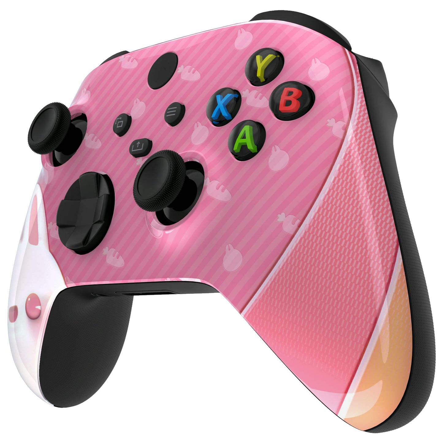 eXtremeRate Retail Easter Rabbit Replacement Part Faceplate, Soft Touch Grip Housing Shell Case for Xbox Series S & Xbox Series X Controller Accessories - Controller NOT Included - FX3T167