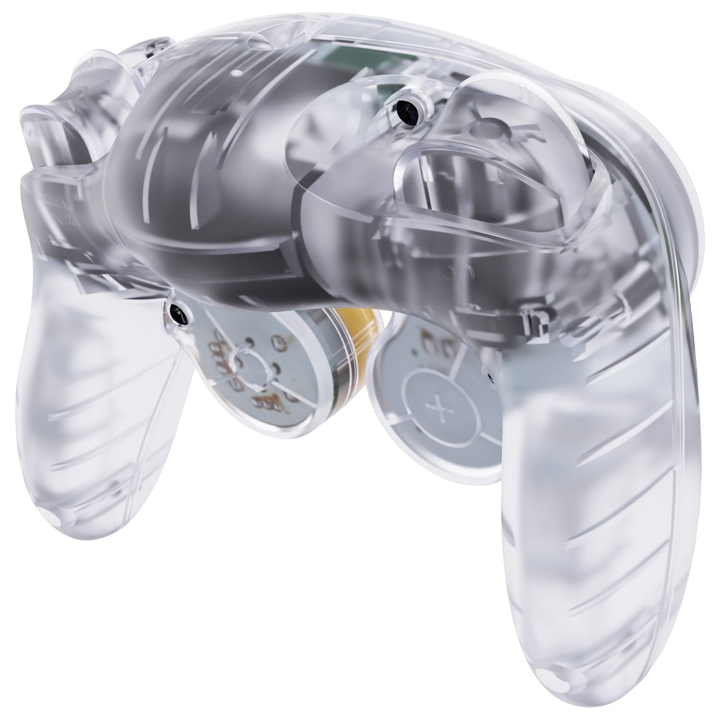 eXtremeRate Replacement Faceplate Backplate with Buttons for Nintendo GameCube Controller NGC - Clear eXtremeRate