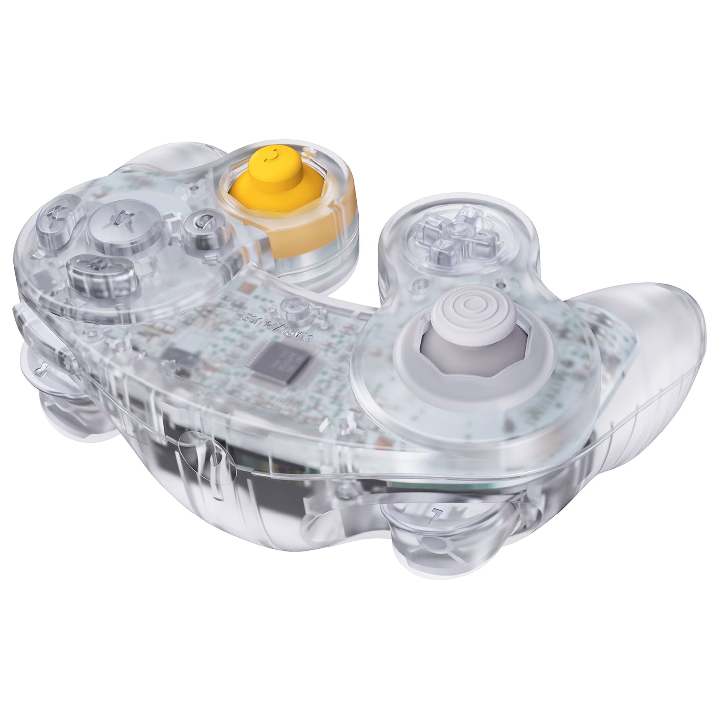 eXtremeRate Replacement Faceplate Backplate with Buttons for Nintendo GameCube Controller NGC - Clear eXtremeRate