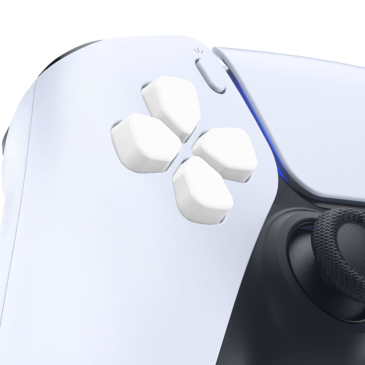 eXtremeRate Retail Ergonomic Split Dpad Buttons (SDP Buttons) for ps5 Controller, White Independent Dpad Direction Buttons for ps5, for ps4 All Model Controller - JPF8018