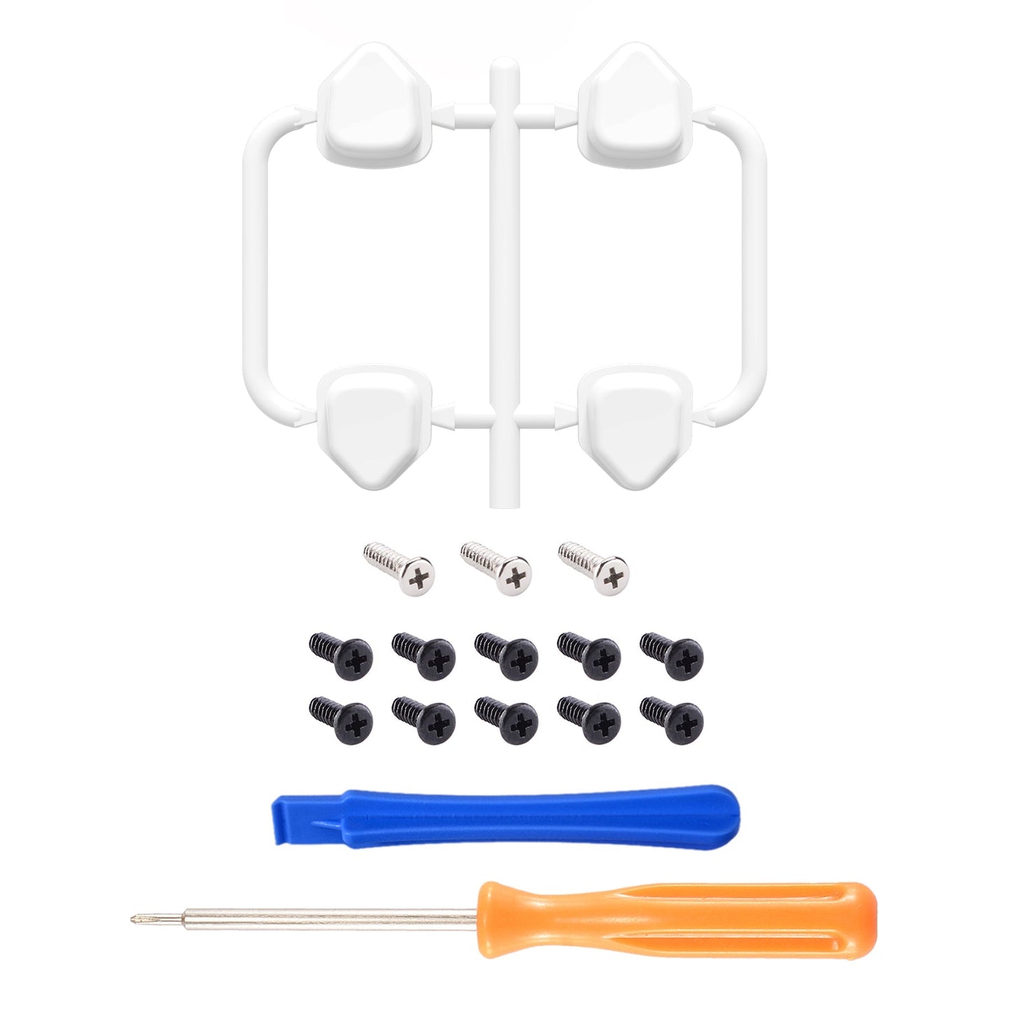 eXtremeRate Retail Ergonomic Split Dpad Buttons (SDP Buttons) for ps5 Controller, White Independent Dpad Direction Buttons for ps5, for ps4 All Model Controller - JPF8018
