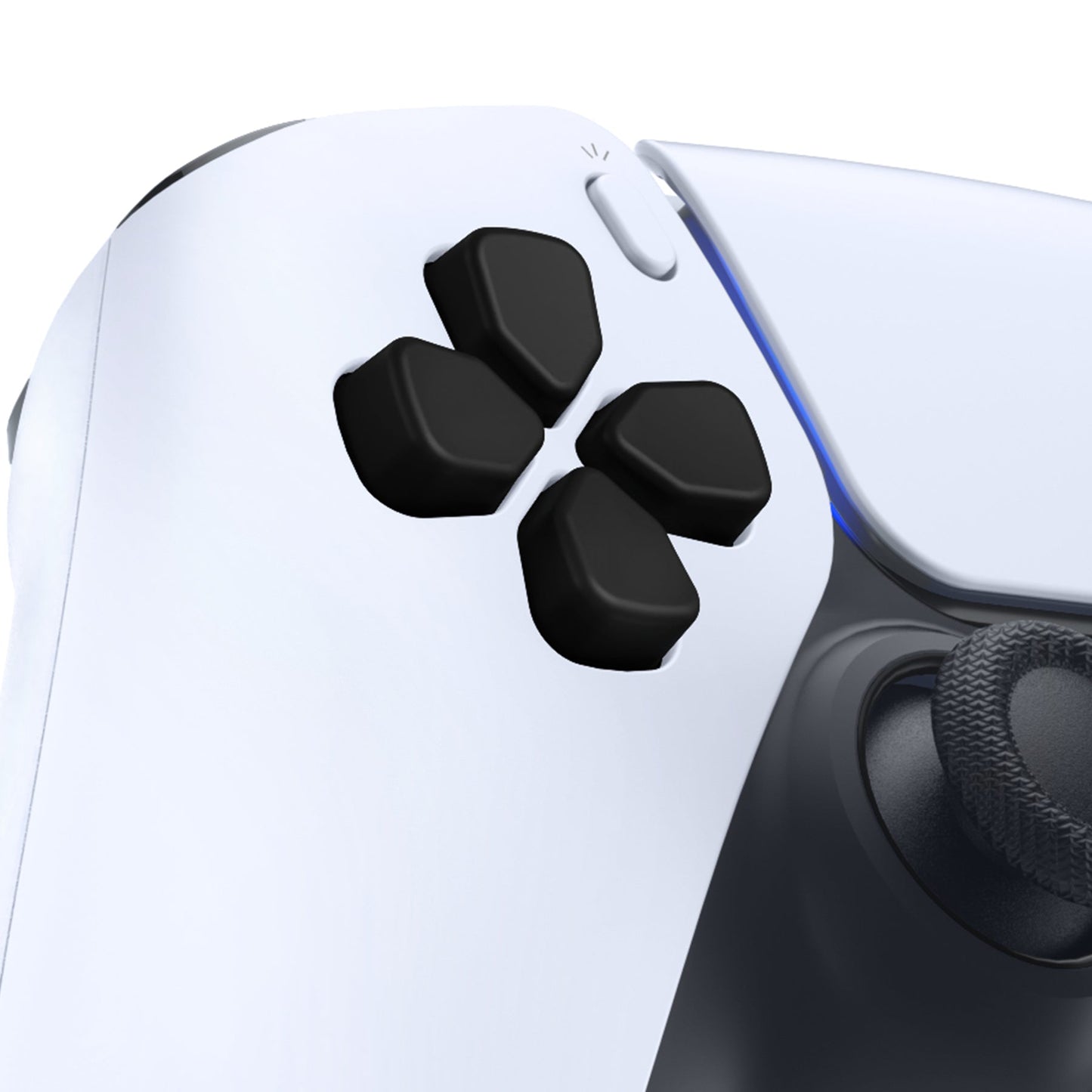 eXtremeRate Retail Ergonomic Split D-pad Buttons (SDP Buttons) for ps5 Controller, Black Independent Dpad Direction Buttons for ps5, ps4 Slim Pro Controller - JPF8019