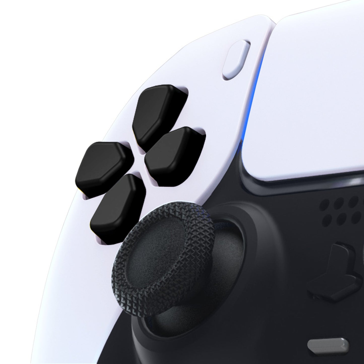 eXtremeRate Retail Ergonomic Split D-pad Buttons (SDP Buttons) for ps5 Controller, Black Independent Dpad Direction Buttons for ps5, ps4 Slim Pro Controller - JPF8019