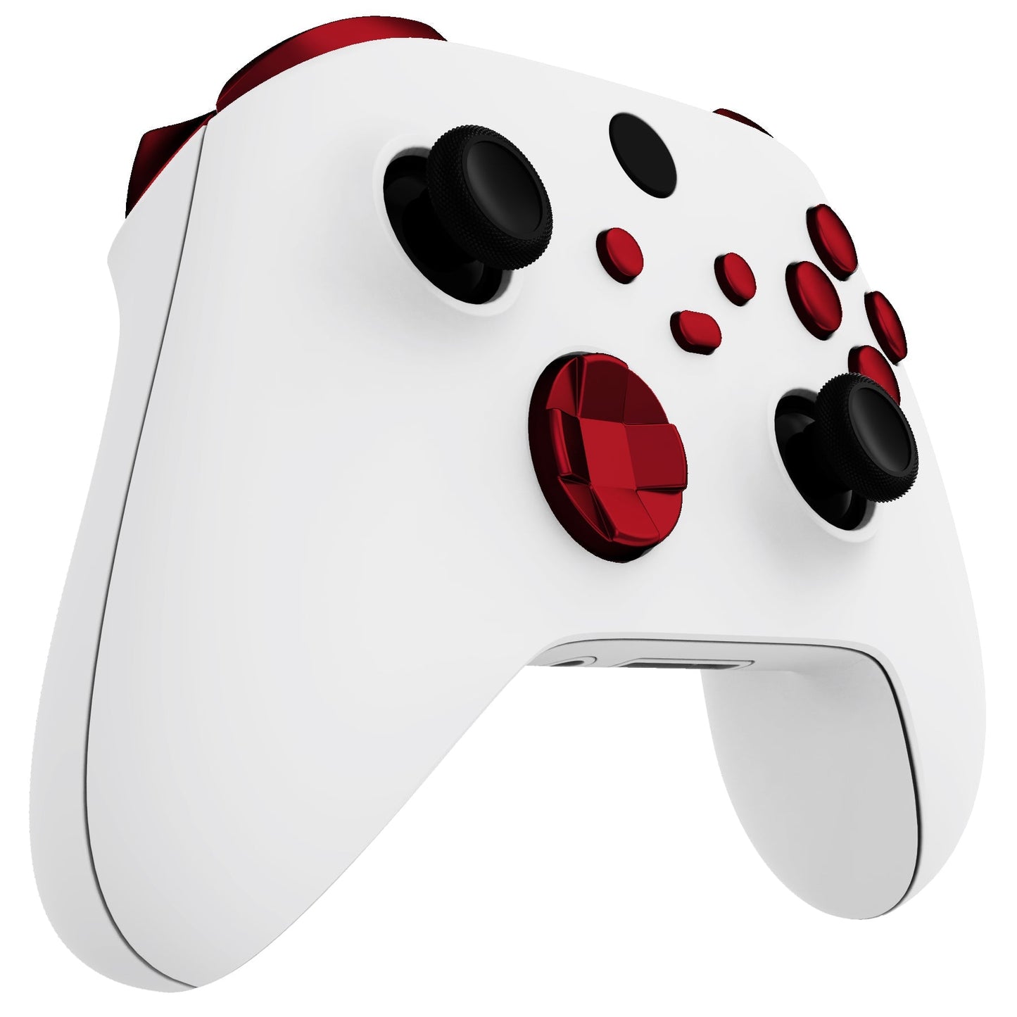 eXtremeRate Retail No Letter Imprint Custom Full Set Buttons for Xbox Series X/S Controller, Scarlet Red Replacement Accessories Bumpers Triggers Dpad ABXY Buttons for Xbox Series X/S, Xbox Core Controller - JX3503