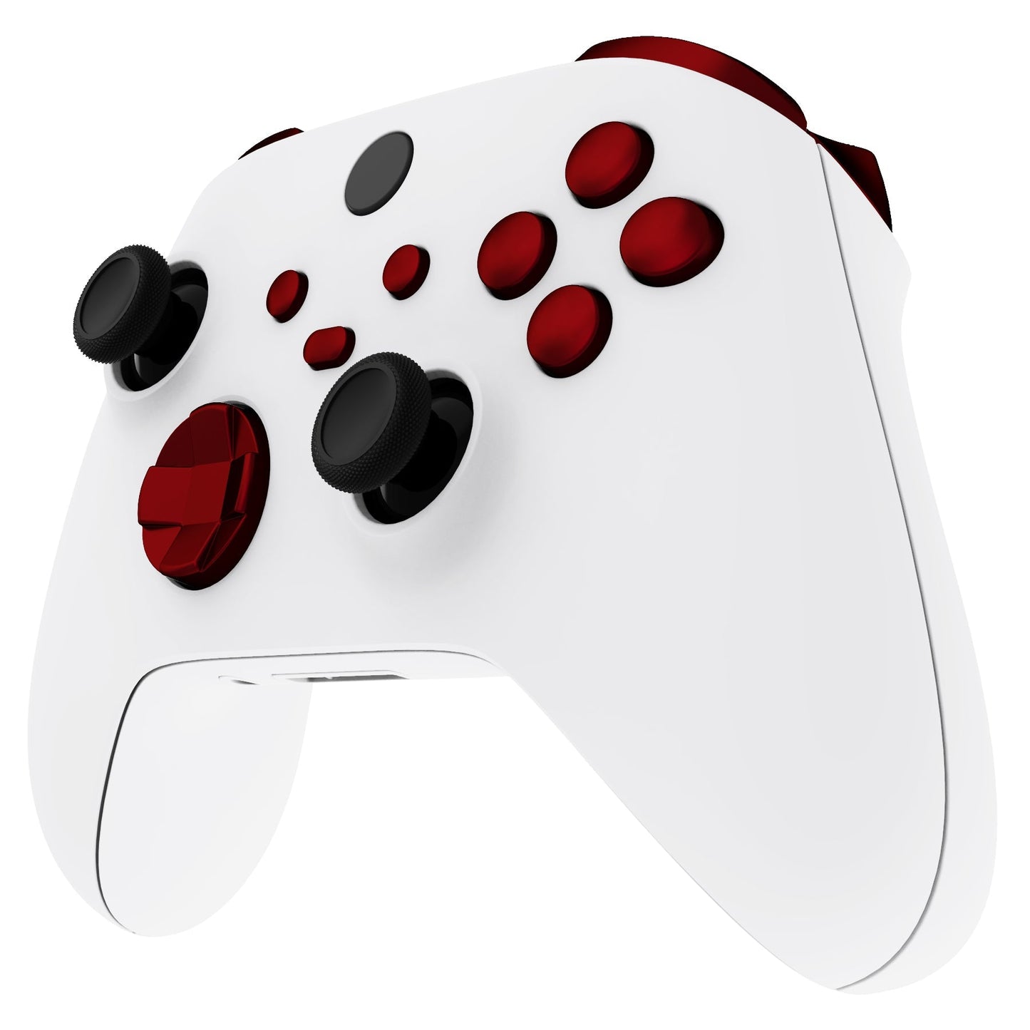 eXtremeRate Retail No Letter Imprint Custom Full Set Buttons for Xbox Series X/S Controller, Scarlet Red Replacement Accessories Bumpers Triggers Dpad ABXY Buttons for Xbox Series X/S, Xbox Core Controller - JX3503