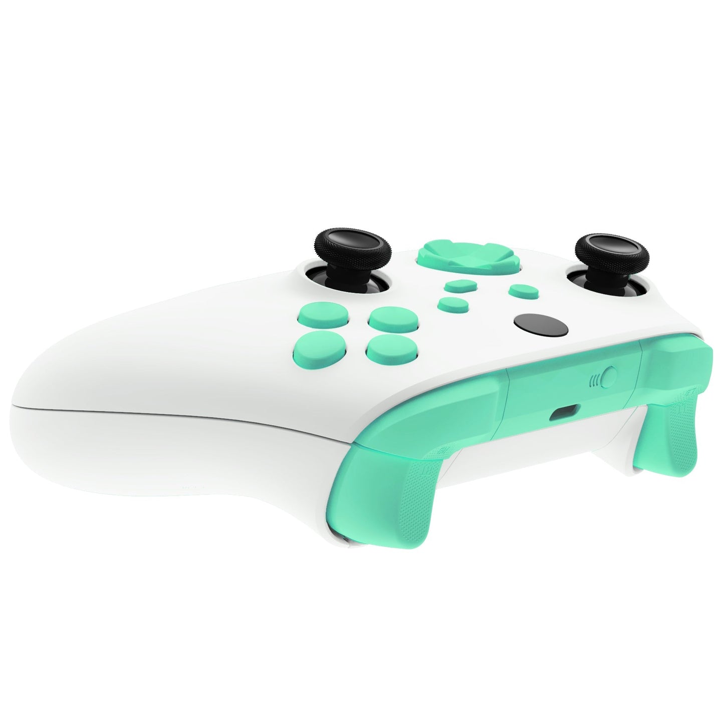 eXtremeRate Retail No Letter Imprint Custom Full Set Buttons for Xbox Series X/S Controller, Mint Green Replacement Accessories Bumpers Triggers Dpad ABXY Buttons for Xbox Series X/S, Xbox Core Controller - JX3514