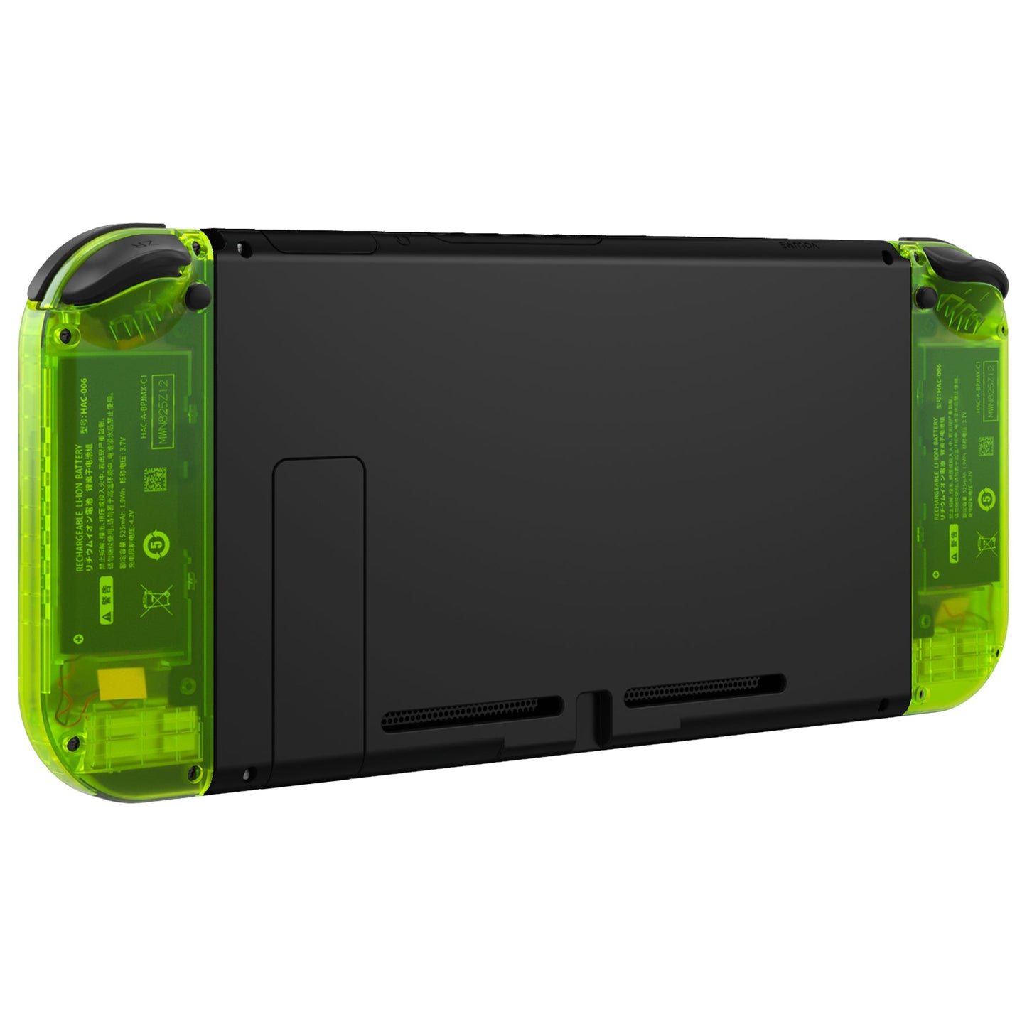 eXtremeRate Retail Clear Lime Green Joycon Handheld Controller Housing (D-Pad Version) with Full Set Buttons, DIY Replacement Shell Case for NS Switch JoyCon & OLED JoyCon - Console Shell NOT Included - JZM510