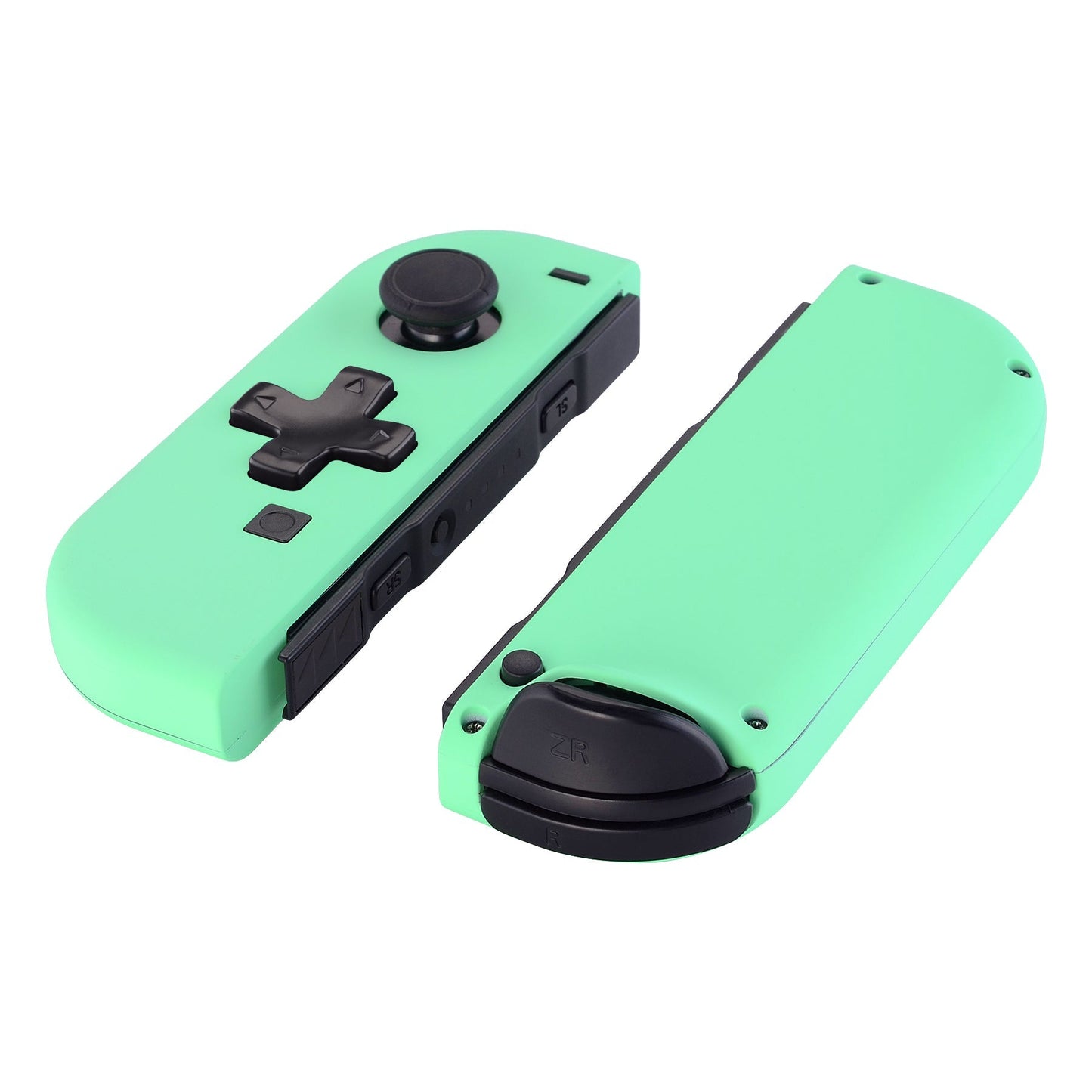 eXtremeRate Retail Soft Touch Mint Green Joycon Handheld Controller Housing (D-Pad Version) with Full Set Buttons, DIY Replacement Shell Case for NS Switch JoyCon & OLED JoyCon - Console Shell NOT Included - JZP308