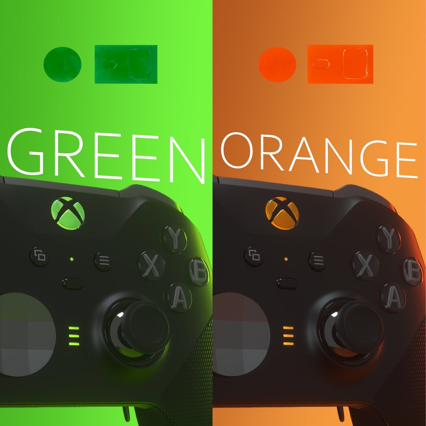 eXtremeRate Retail Custom Home Guide Button LED Mod Stickers for Xbox One Elite Series 2 (Model 1797 and Core Model 1797) Controller with Tools Set, DIY Transparent Colorful Logo Sticker for Xbox One Elite V2 Controller - 30pcs in 6 Colors - MSXBM001