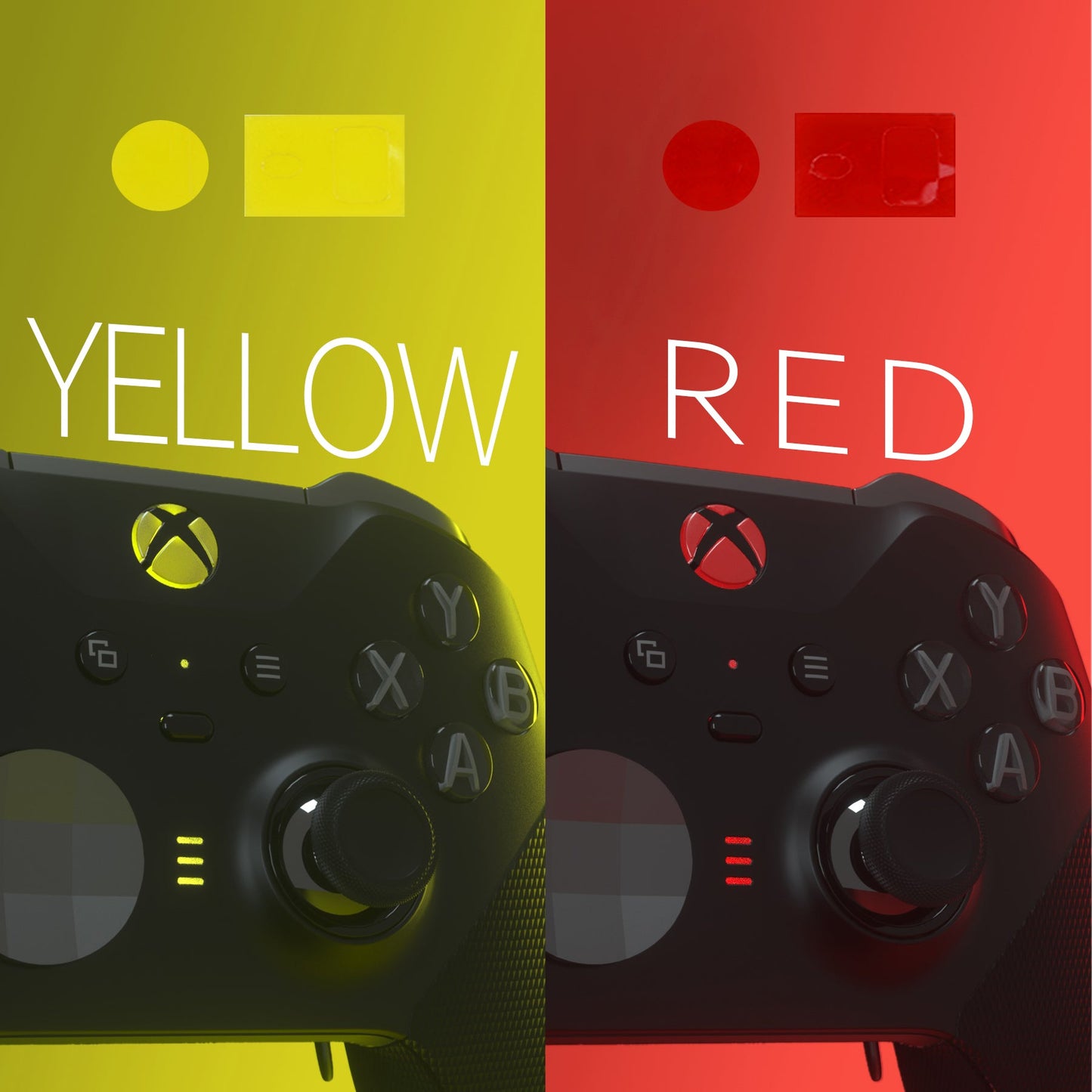 eXtremeRate Retail Custom Home Guide Button LED Mod Stickers for Xbox One Elite Series 2 (Model 1797 and Core Model 1797) Controller with Tools Set, DIY Transparent Colorful Logo Sticker for Xbox One Elite V2 Controller - 30pcs in 6 Colors - MSXBM001