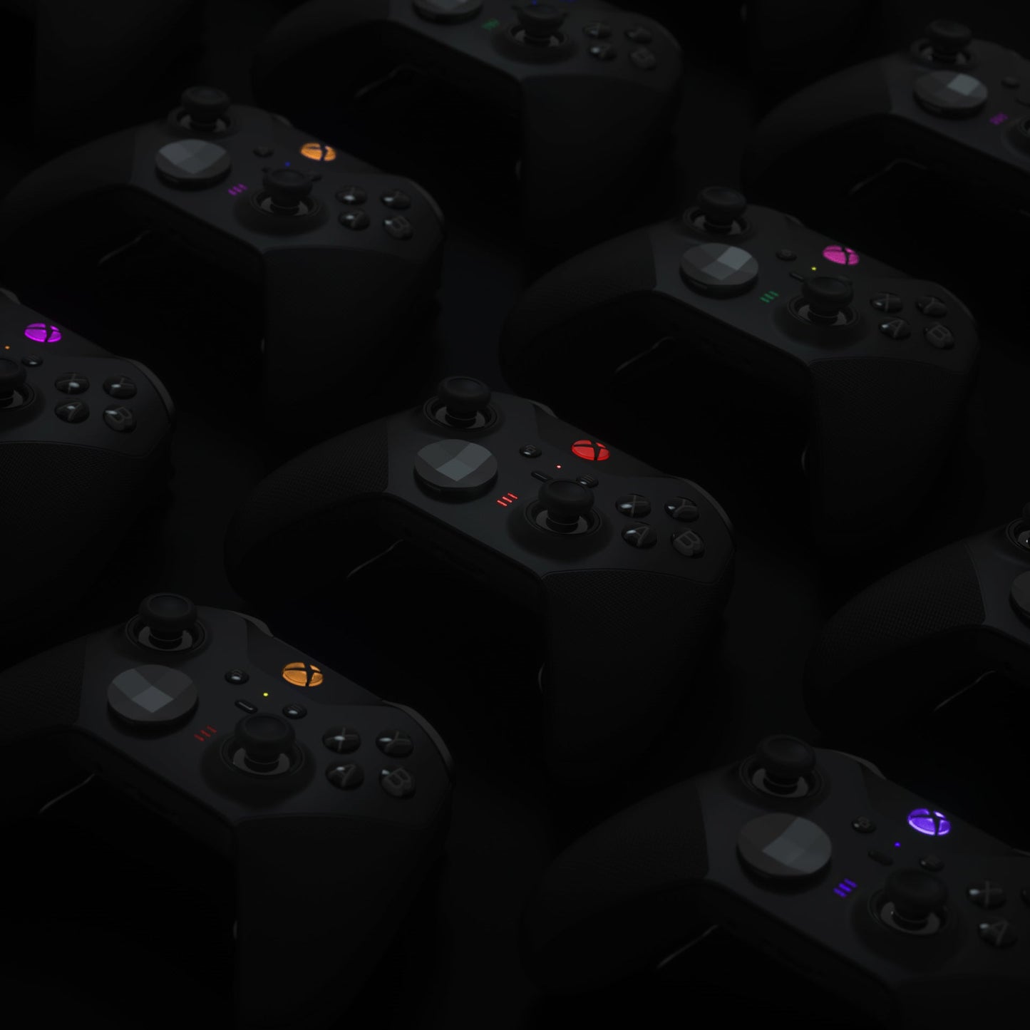 eXtremeRate Retail Custom Home Guide Button LED Mod Stickers for Xbox One Elite Series 2 (Model 1797 and Core Model 1797) Controller with Tools Set, DIY Transparent Colorful Logo Sticker for Xbox One Elite V2 Controller - 30pcs in 6 Colors - MSXBM001