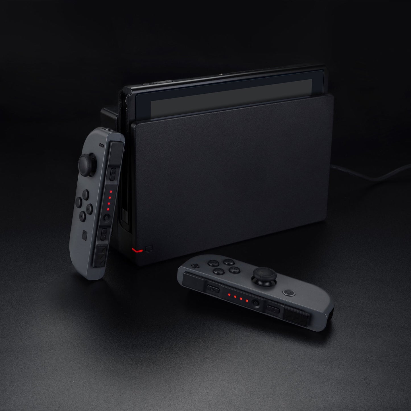 eXtremeRate Retail Red Firefly LED Tuning Kit for NS Switch Joycons Dock NS Joycon SL SR Buttons Ribbon Flex Cable Indicate Power LED-Joycons Dock NOT Included - NSLED003