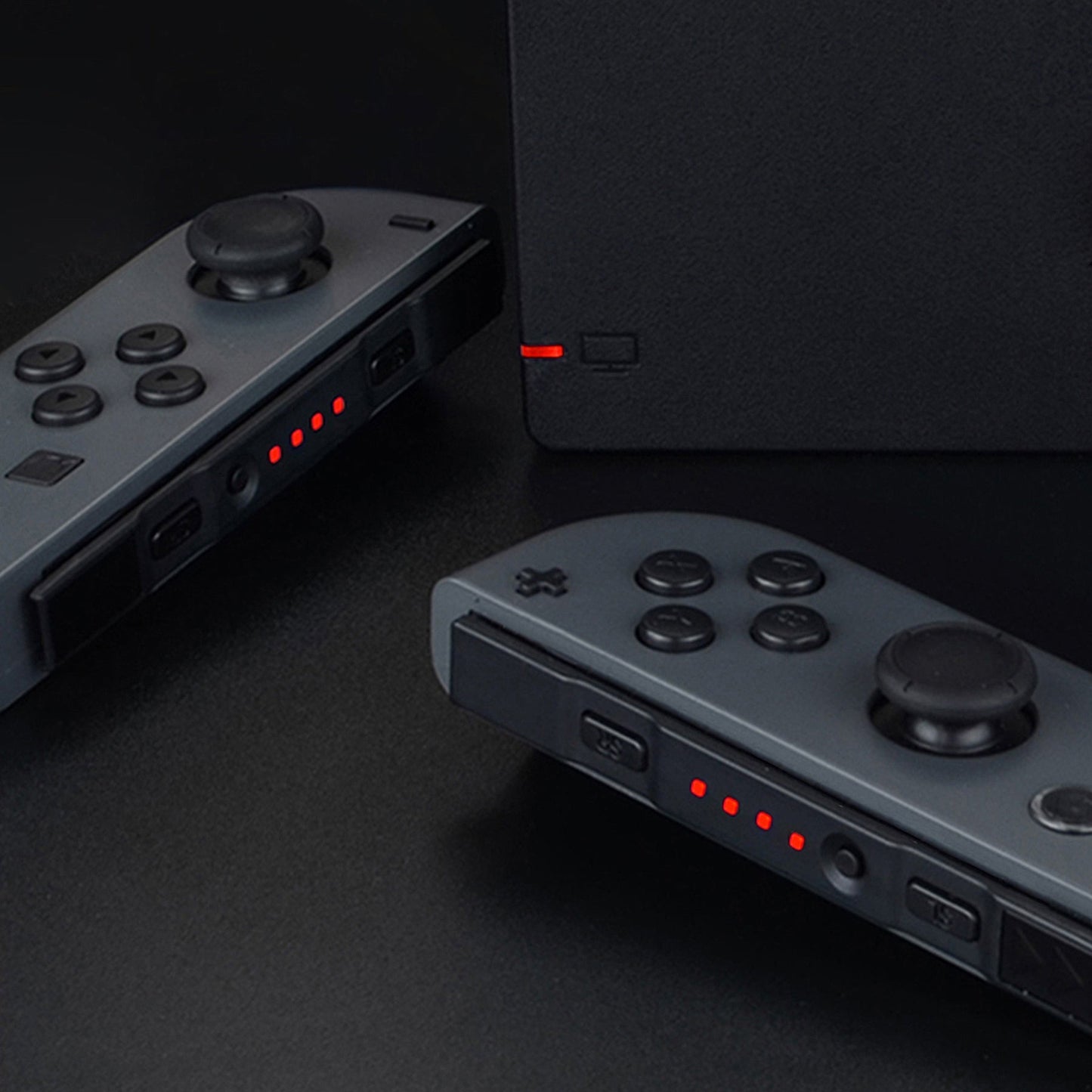 eXtremeRate Retail Red Firefly LED Tuning Kit for NS Switch Joycons Dock NS Joycon SL SR Buttons Ribbon Flex Cable Indicate Power LED-Joycons Dock NOT Included - NSLED003