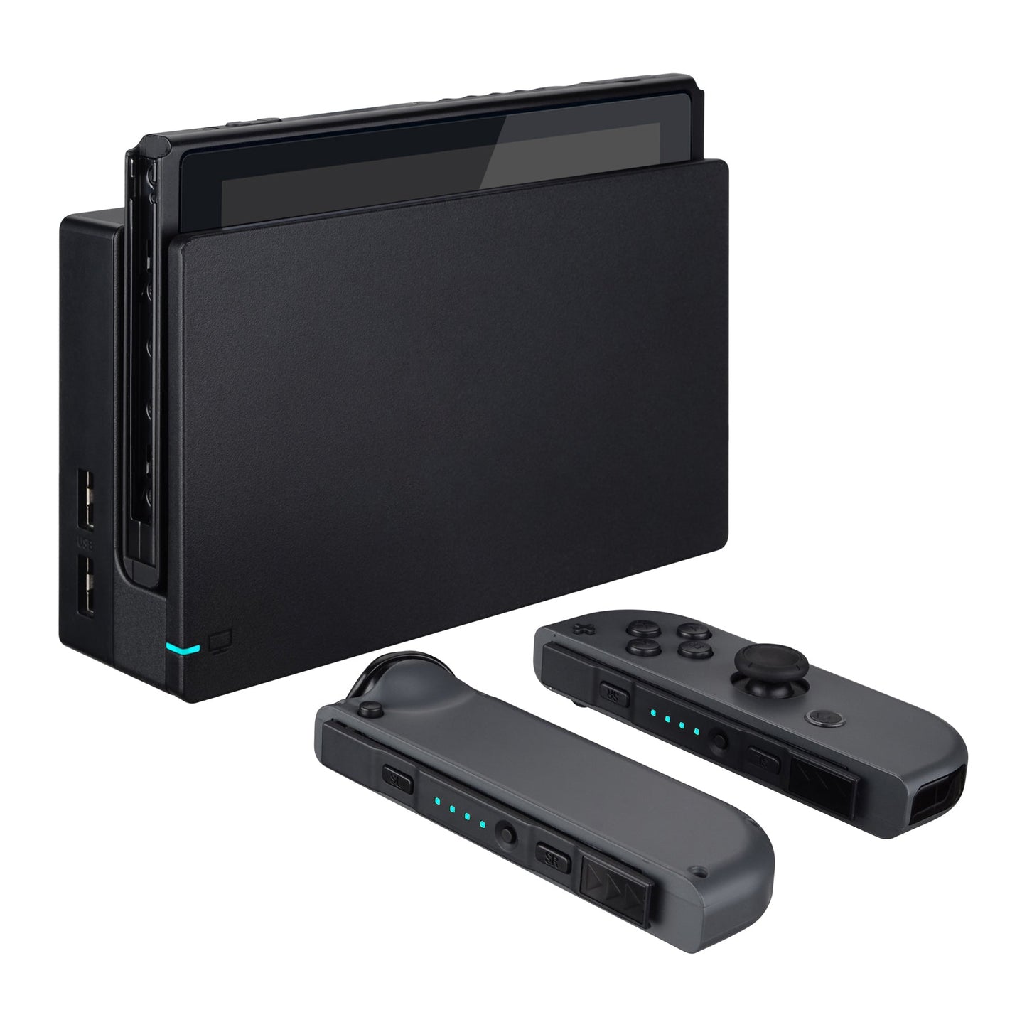 eXtremeRate Retail Ice Blue Firefly LED Tuning Kit for NS Switch Joycons Dock NS Joycon SL SR Buttons Ribbon Flex Cable Indicate Power LED-Joycons Dock NOT Included - NSLED010