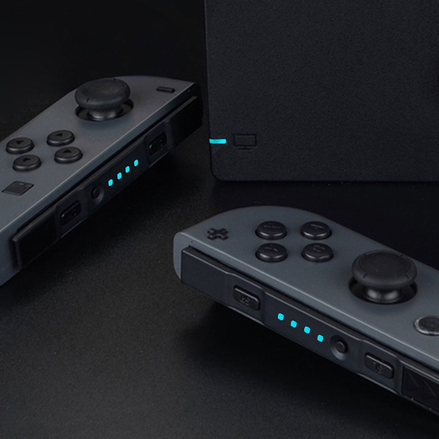 eXtremeRate Retail Ice Blue Firefly LED Tuning Kit for NS Switch Joycons Dock NS Joycon SL SR Buttons Ribbon Flex Cable Indicate Power LED-Joycons Dock NOT Included - NSLED010