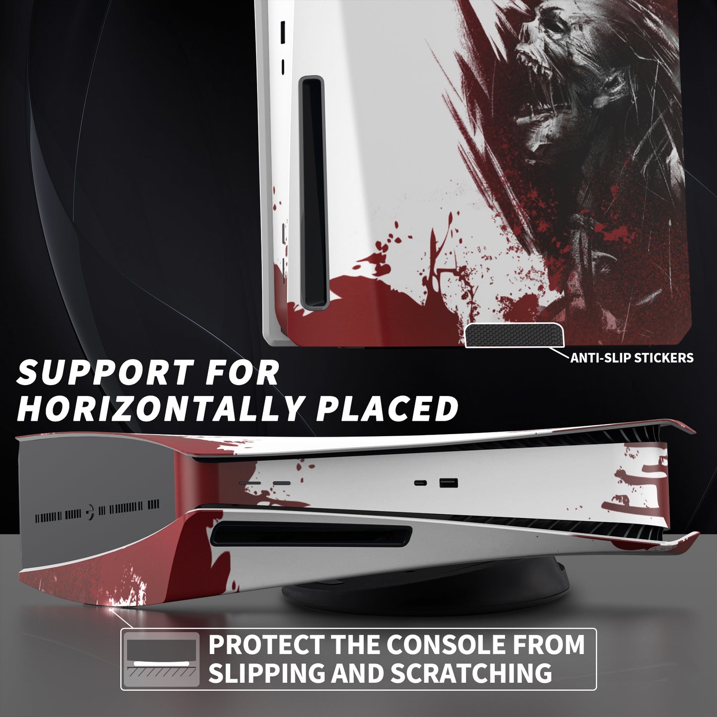 eXtremeRate eXcover PS5ディスク版本体用交換ケース 【ゾンビ】
