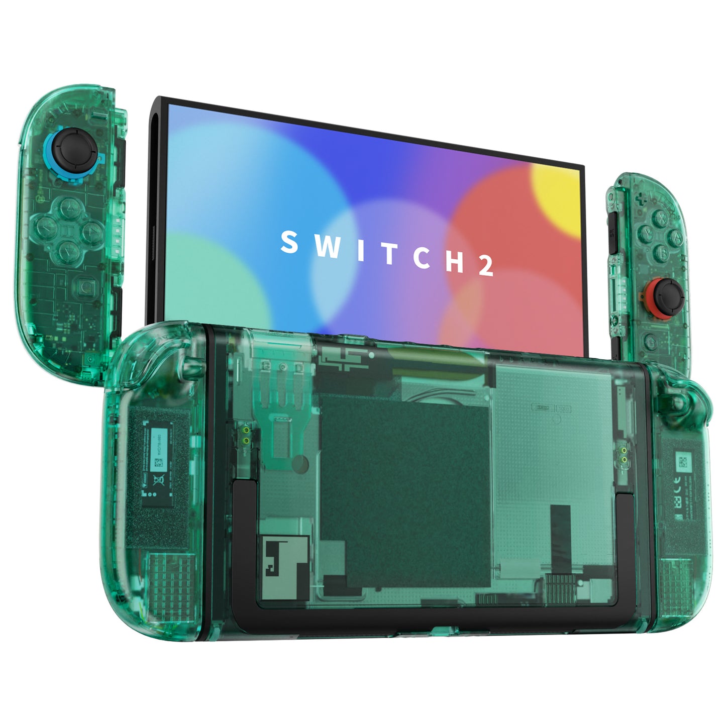 eXtremeRate Nintendo Switch 2対応交換フルセットシェル&ボタン - デラックス版【エメラルドグリーン】