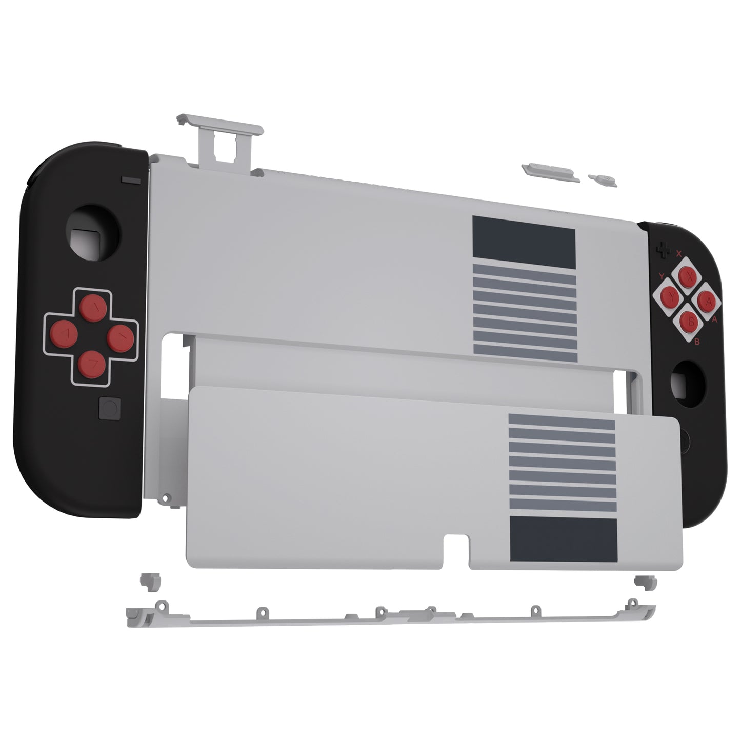 eXtremeRate 任天堂スイッチ有機EL用カスタム交換フルセットシェル&ボタン【クラシックNESスタイル】