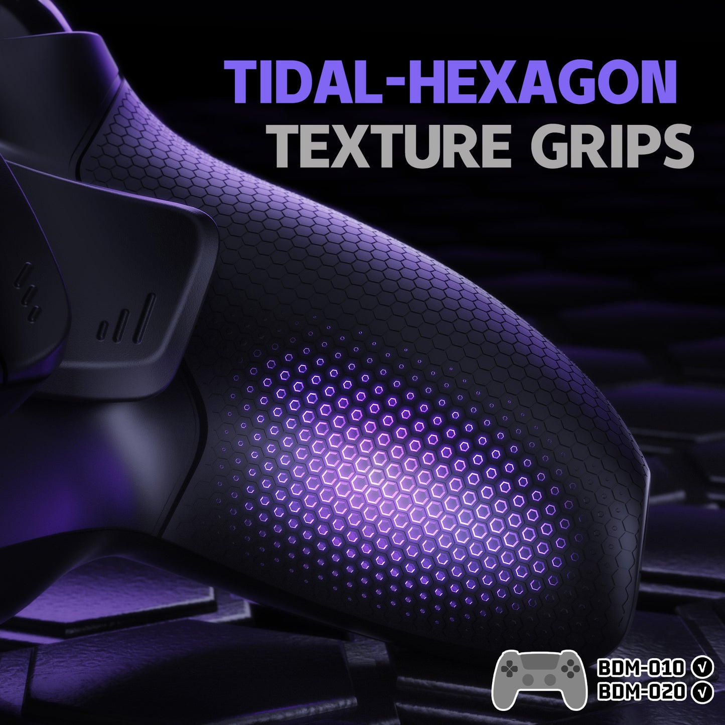 eXtremeRate PS5コントローラーBDM-010/020対応用RISE4 Plus MAXバックパドルキット、クリッキートリガーストップ&ラバーグリップ付き【ラバー付きブラック】