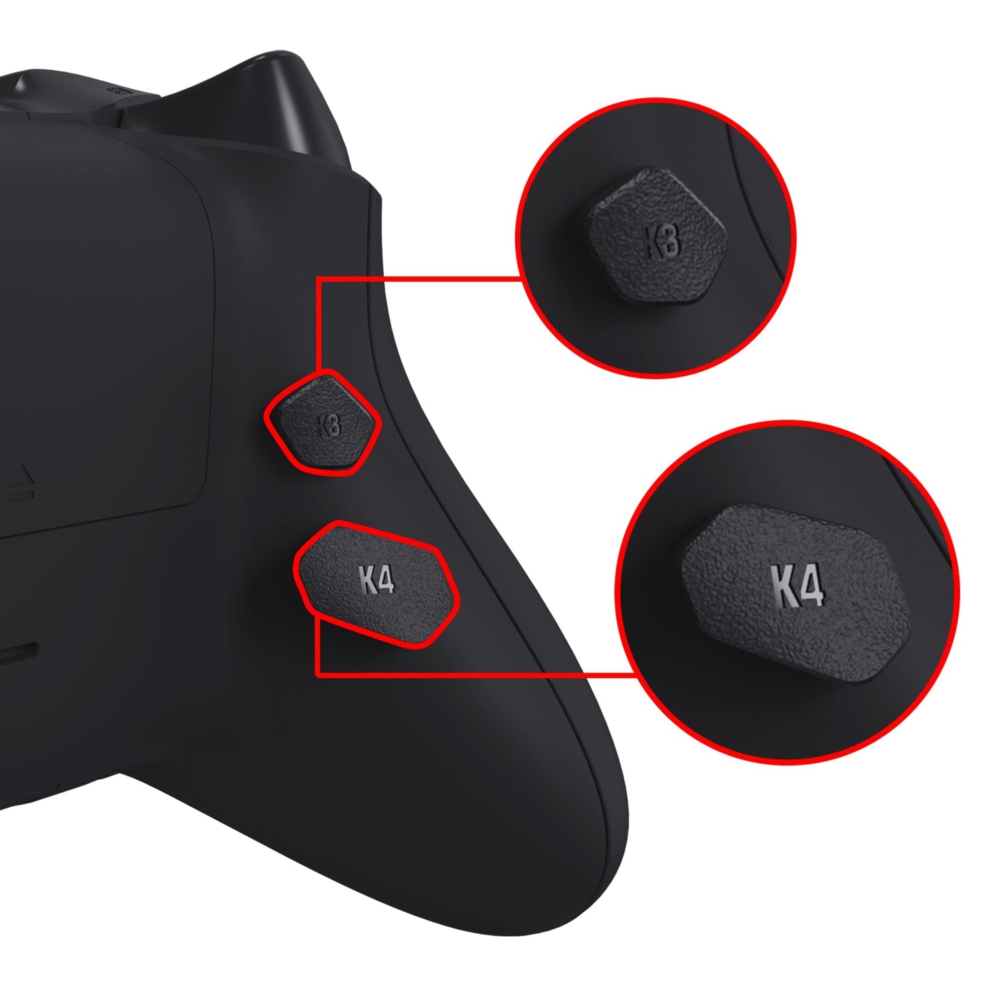 eXtremeRate Retail Black HOPE Remappable Remap Kit for Xbox Series X/S Controller, Upgrade Boards & Redesigned Back Shell & Side Rails & Back Buttons for Xbox Core Controller - Controller NOT Included - RX3P3009