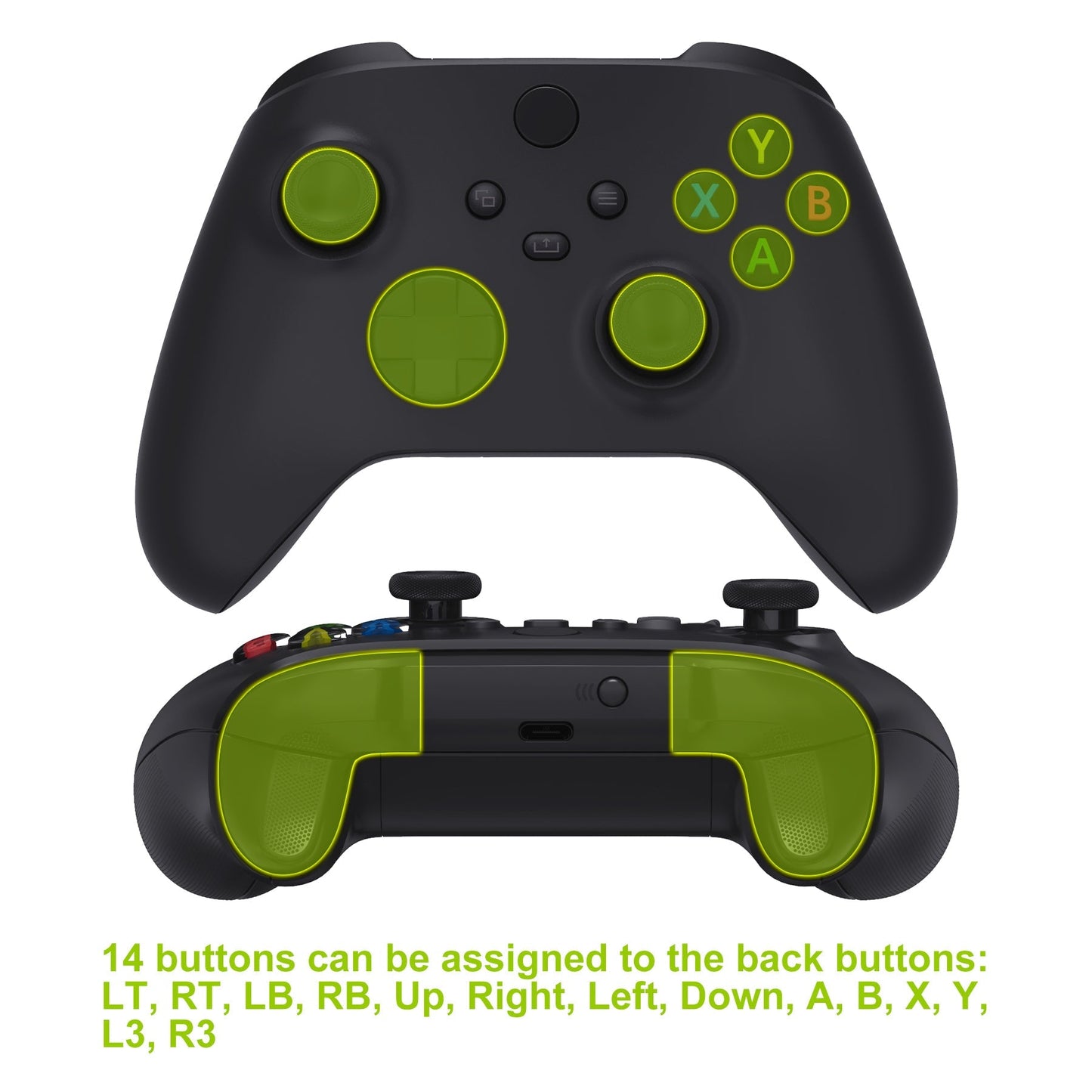 eXtremeRate Retail Black HOPE Remappable Remap Kit for Xbox Series X/S Controller, Upgrade Boards & Redesigned Back Shell & Side Rails & Back Buttons for Xbox Core Controller - Controller NOT Included - RX3P3009